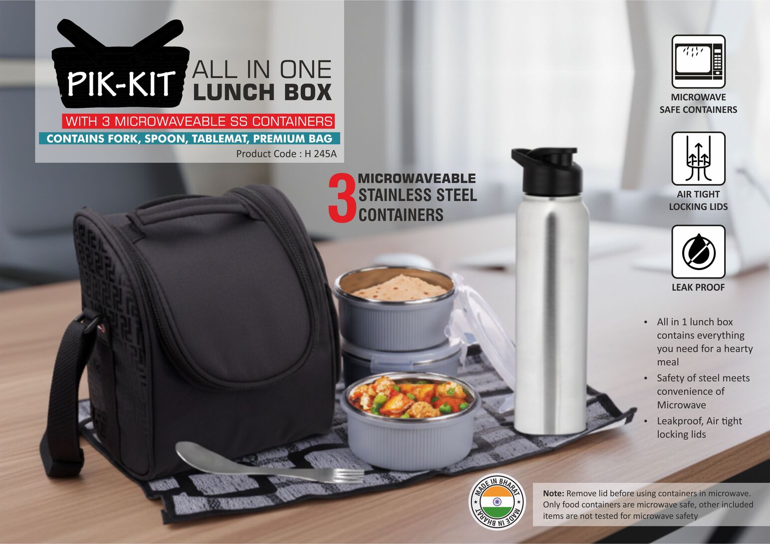 H245a – PIK-KIT: All in 1 Lunch box