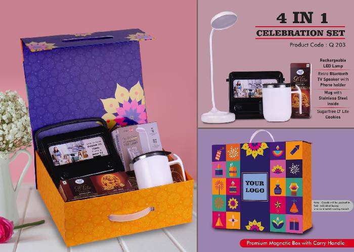 Q203 – Celebration Set of 4: Rechargeable Table Lamp