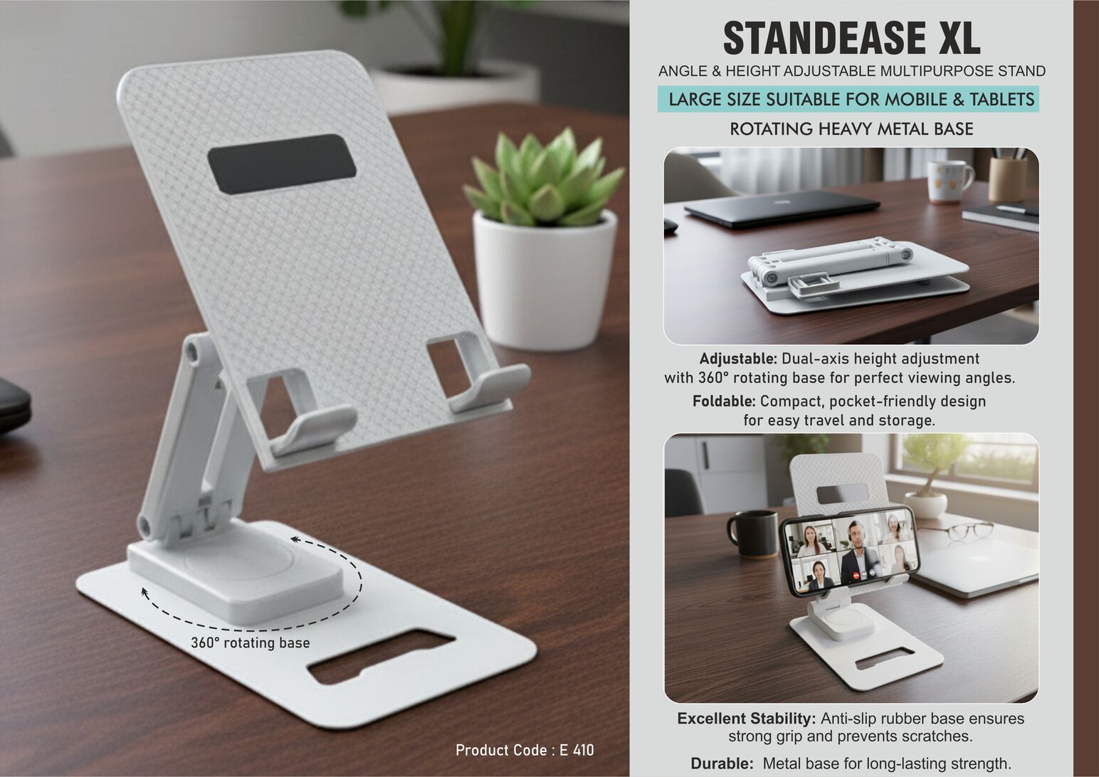 E410 – StandEase XL: multipurpose stand