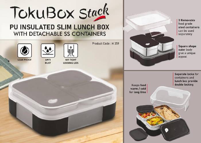 H359 – TokuBox Stack: Slim Lunch box