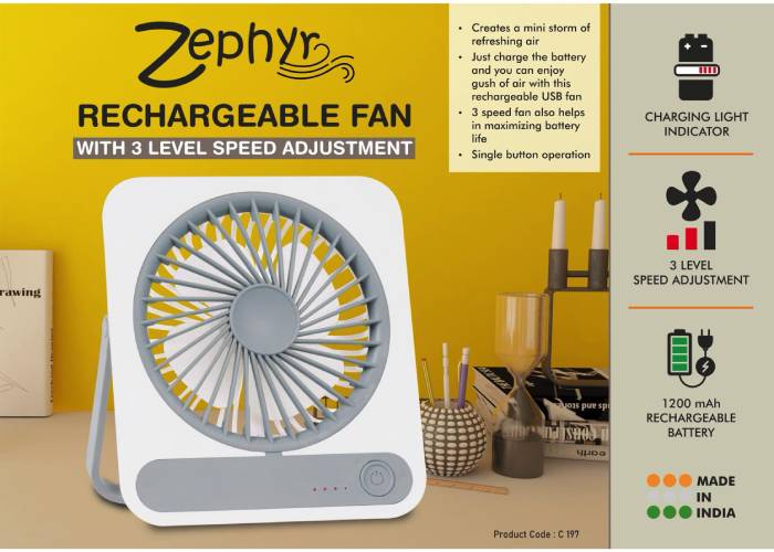 C197 – Zephyr: Rechargeable fan