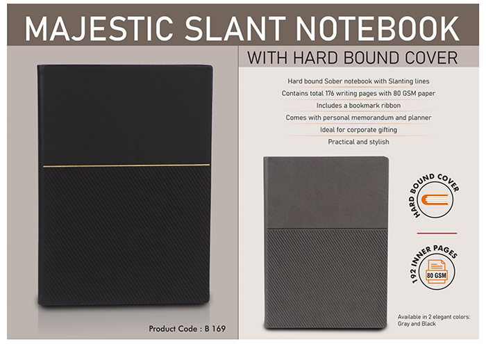 B169 Majestic Slant Notebook