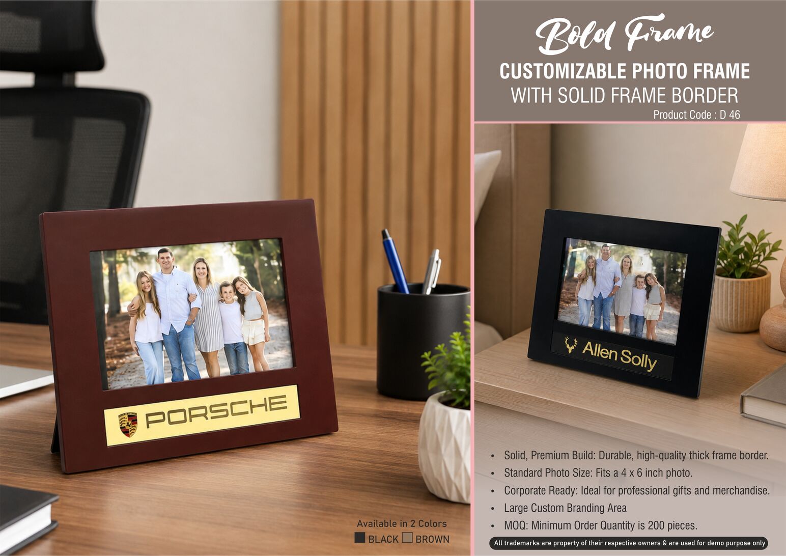 D46 – BoldFrame: Cutomizable Photo frame with solid frame border