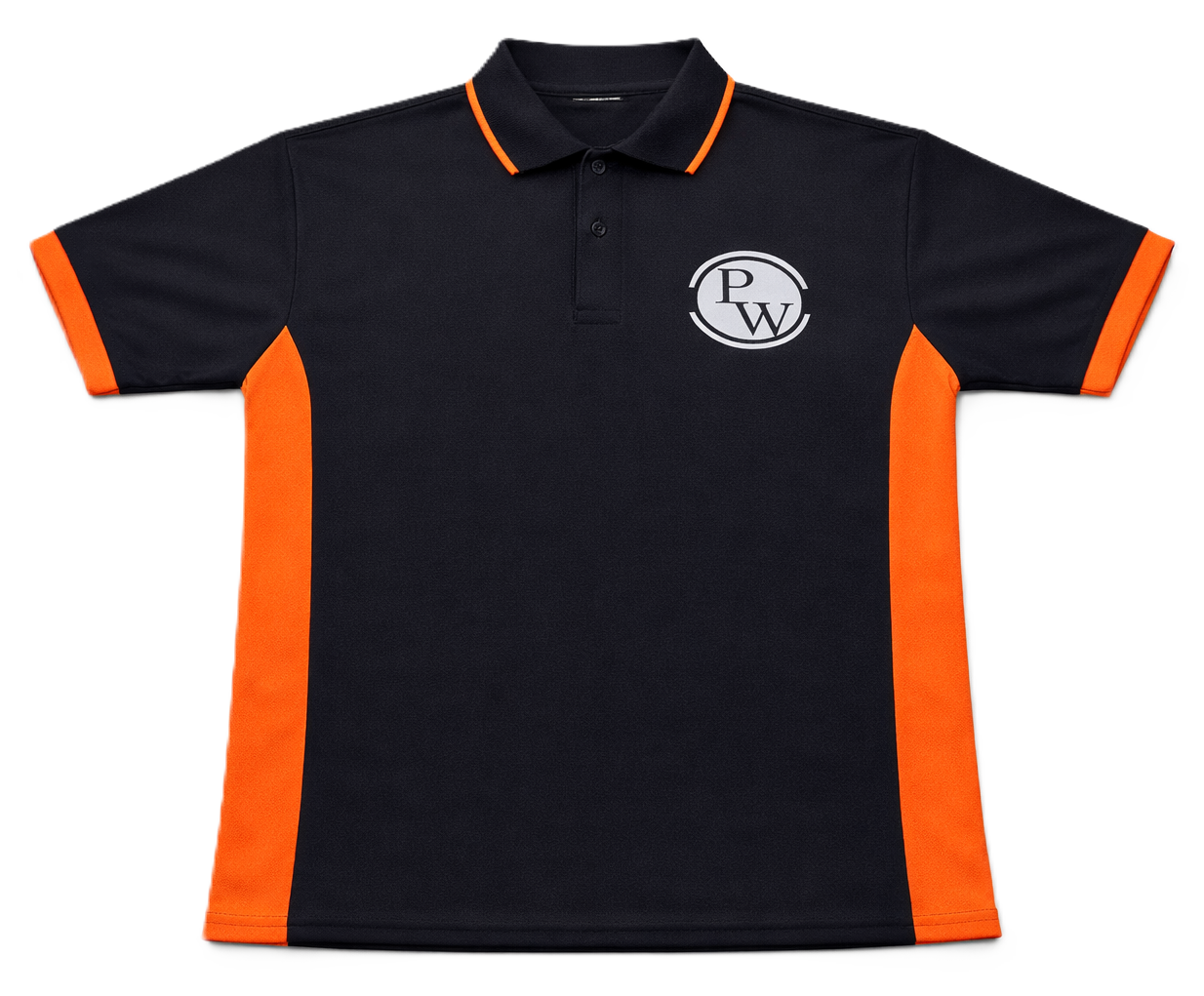 PW T-Shirt Black & Orange