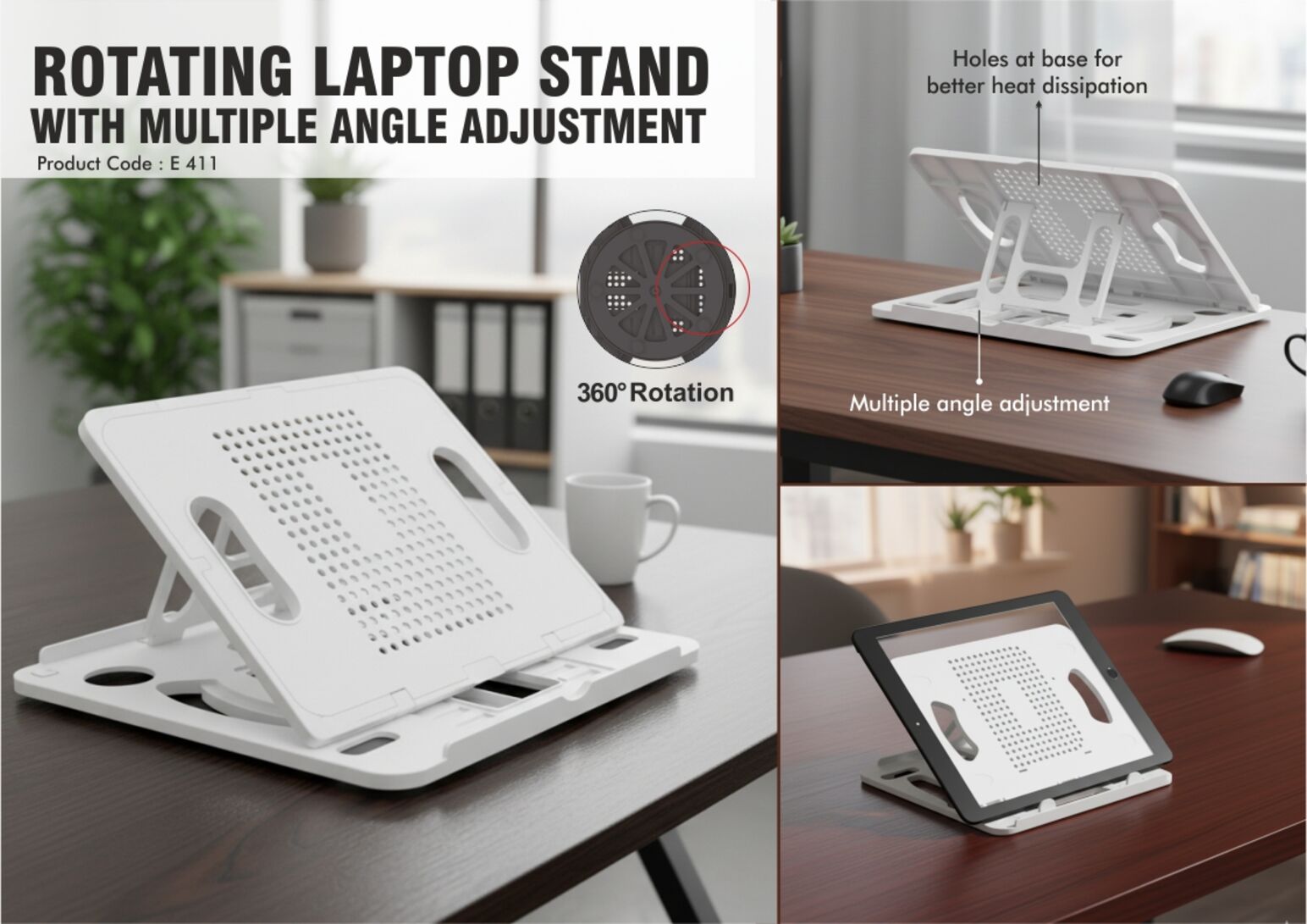 E411 – Rotating laptop stand